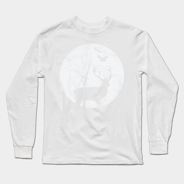 Stag Night Long Sleeve T-Shirt by modernistdesign